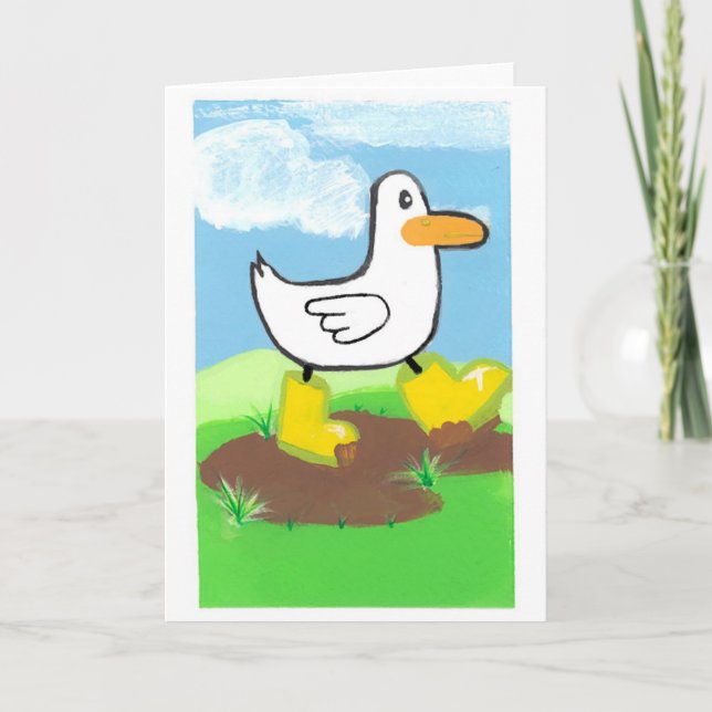 Muddy days make for Puddle Jumping silly Greeting Card (Front)