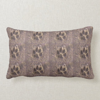 Muddy dog prints. lumbar cushion