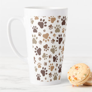Muddy Paw Print Latte Mug