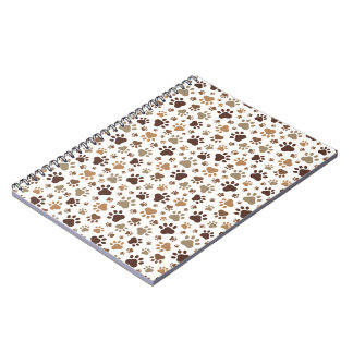 Muddy Paw Prints Spiral Notebook