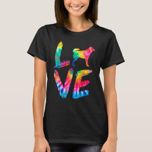 Mudi Tie Dye Love Dog Mum Dad T-Shirt