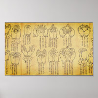 Mudras (12th-century Japanese scroll)