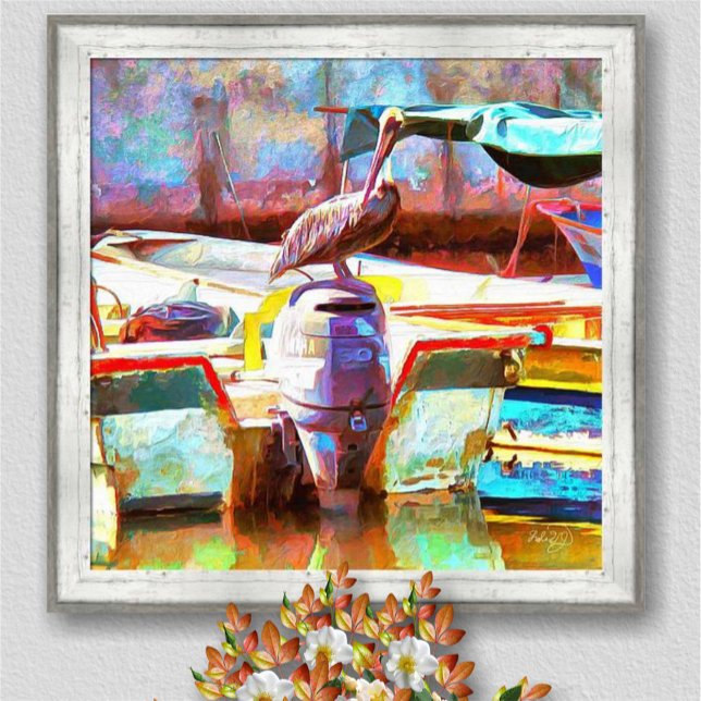 Muelle Los Peines Pelican 0463 Art Print (Creator Uploaded)