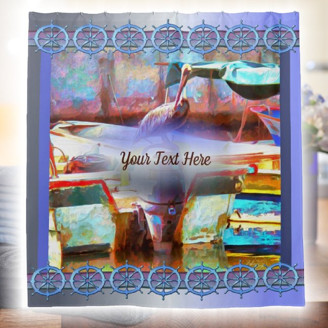 Muelle Los Peines Pelican 0463 Shower Curtain (Creator Uploaded)