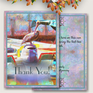 Muelle Los Peines Thank You Pelican 0463 Card