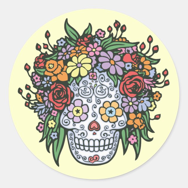 Muerta Linda Classic Round Sticker (Front)