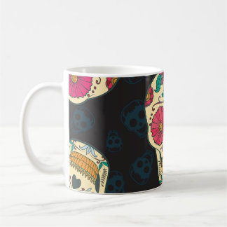 Muertos Skulls: Vintage Seamless Elegance. Coffee Mug