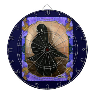 Muffed Tumbler Pigeon Framed Dartboard
