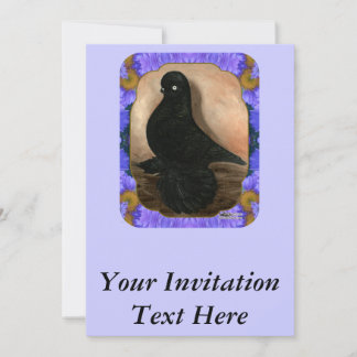 Muffed Tumbler Pigeon Framed Invitation