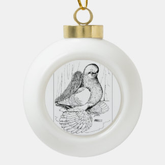 Muffed Tumbler Saddle 1978 Ceramic Ball Christmas Ornament