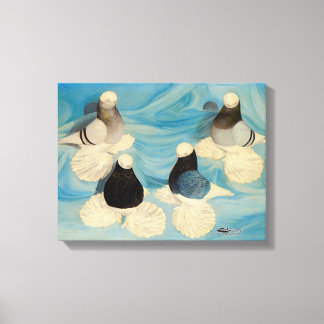Muffed Tumblers Four Canvas Print