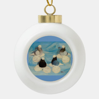 Muffed Tumblers Four Ceramic Ball Christmas Ornament