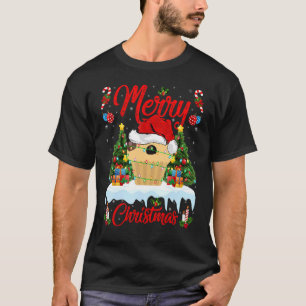 Muffin Food Lights Xmas Tree Santa Muffin Christma T-Shirt