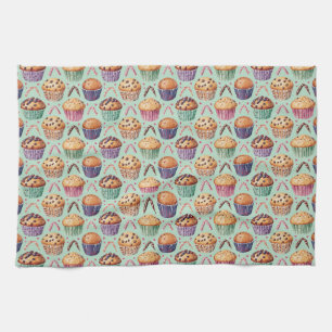 "Muffin Mayhem: A Sprinkle of Fun" Tea Towel