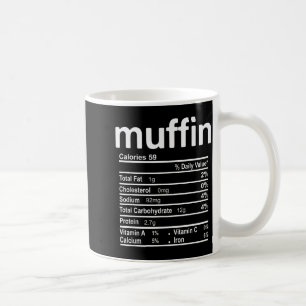 Muffin Nutrition Facts Funny Thanksgiving Christma Coffee Mug