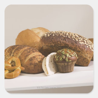 Muffins and dinner rolls square sticker