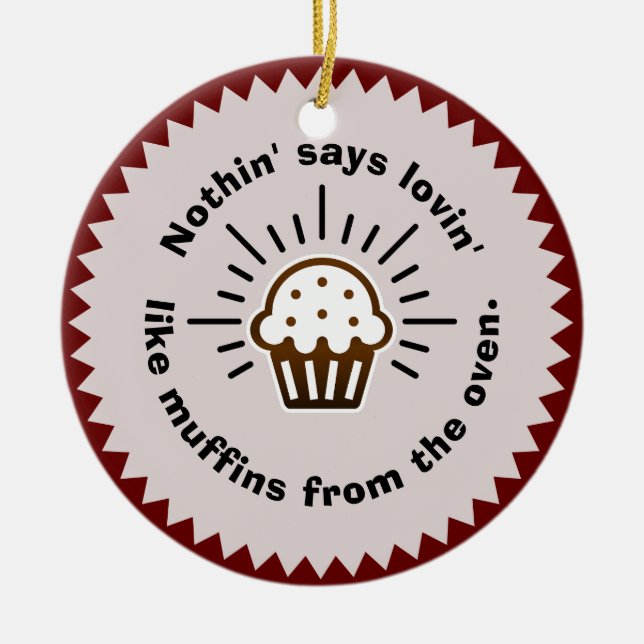 Muffins from the Oven Ornament (Front)