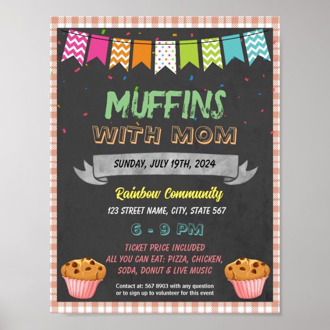 Muffins With Mum event template Poster (Front)