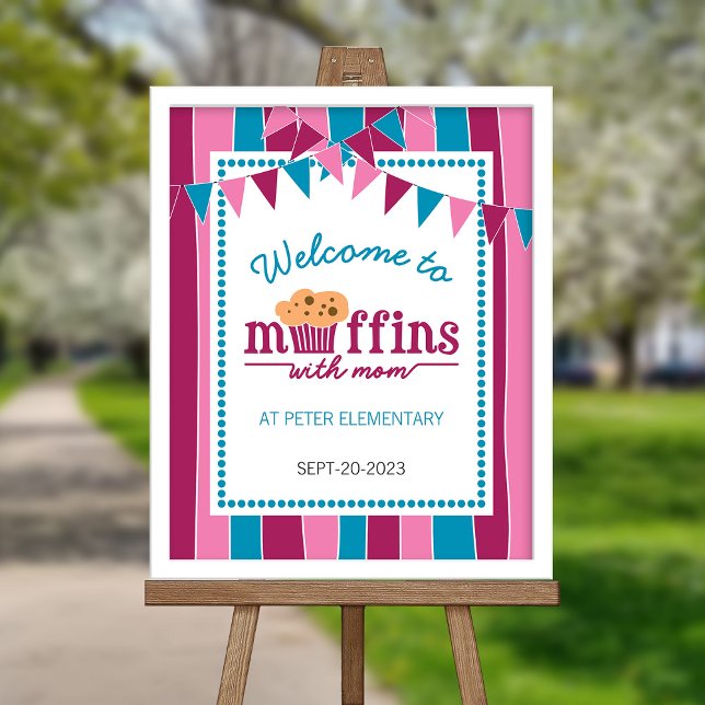 Muffins with Mum Welcome Sign for School (FRAME IS NOT INCLUDED)
