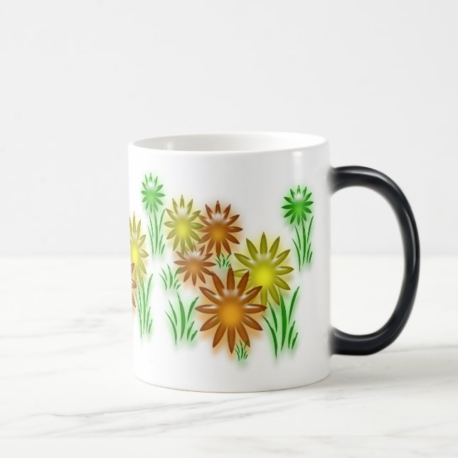 Mug - 3D neon flowers (v.2) (Right)
