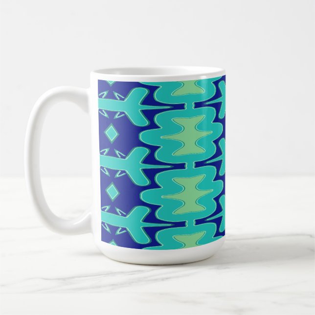 Mug, A vibrant multicolor seamless pattern design Coffee Mug (Left)