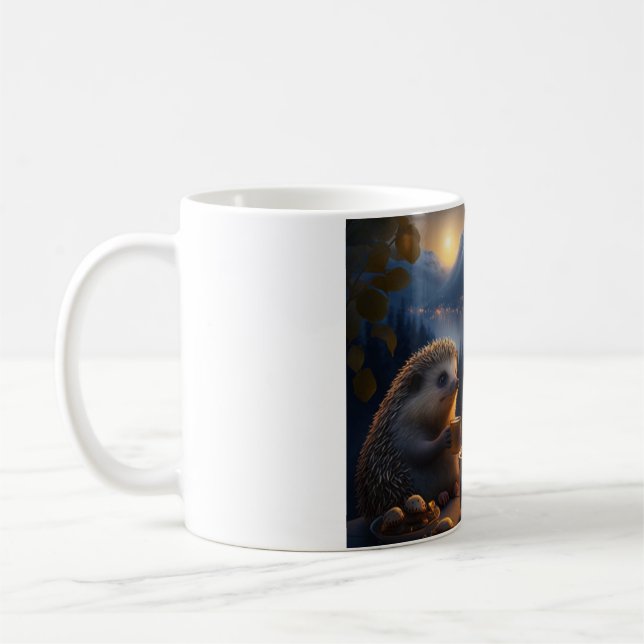 Mug abstract art Hedgehog (Left)