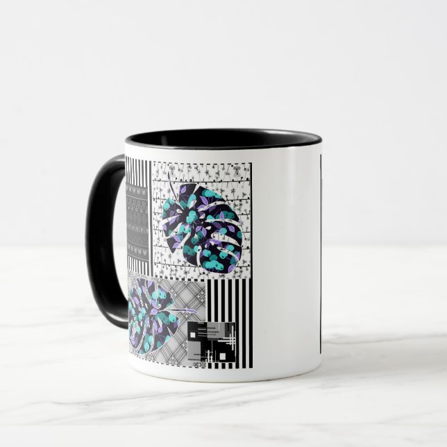 Mug Abstract patchwork quilting quilt retro vintag (Front Left)