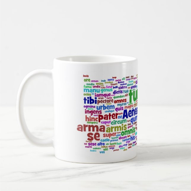mug: aeneid 300 main words coffee mug (Left)