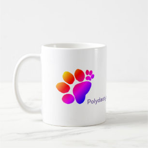 Mug - All Thumbs Polydactyl Pawprints