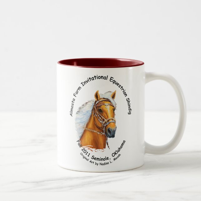 Mug, Almosta Farm Shindig and Trail Ride, Fall 201 Two-Tone Coffee Mug (Right)