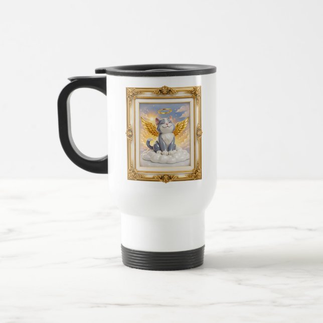 Mug Angel Cat Memorial Style Art (Left)