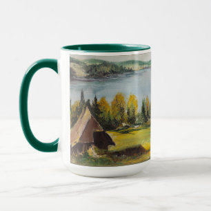 Mug Ann Hayes Painting Chalet On The Lake