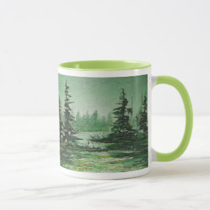 Mug Ann Hayes Painting Green Forest