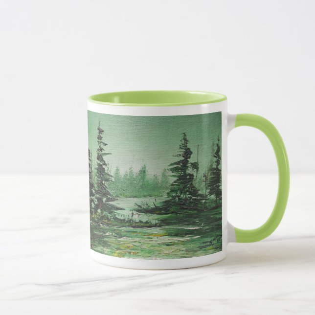 Mug Ann Hayes Painting Green Forest (Right)