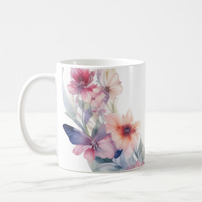 Mug B Flowers & Butterflies (Left)
