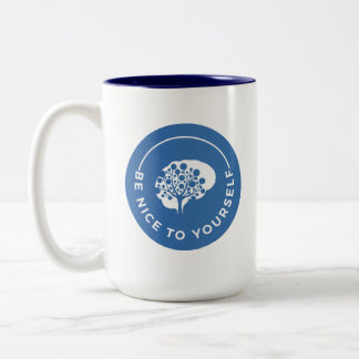 Mug, Be Nice To Yourself - Mind Map Renovations Two-Tone Coffee Mug