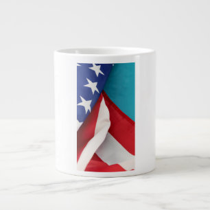 Mug bearing the flag of the United States of Ame