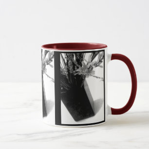 Mug, Beverage - Touch of Red in Black and White Mug