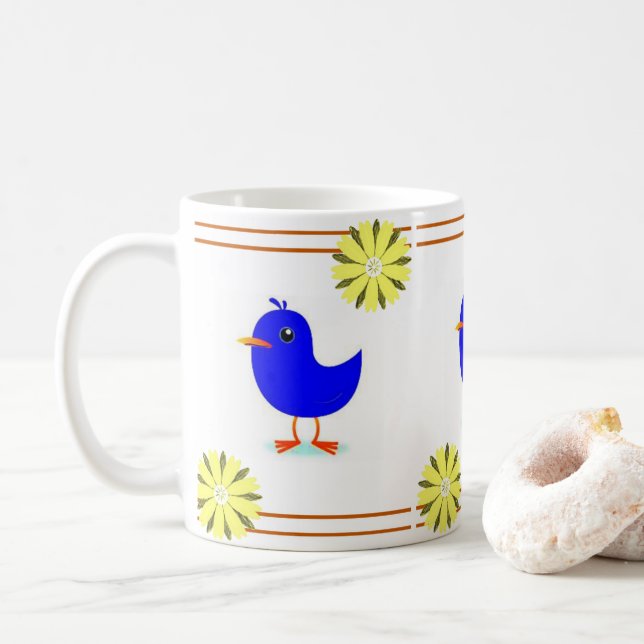 Mug Bird (With Donut)