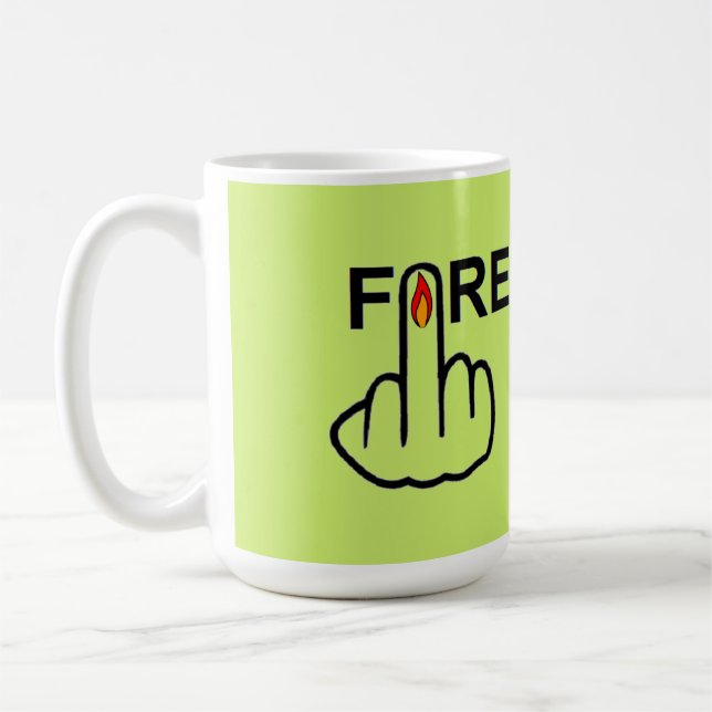 Mug Bird Flipping Fire Flip (Left)