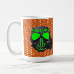 Mug Bird Flipping Monsanto Gas Mask Flip