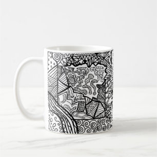 Mug black & white pattern