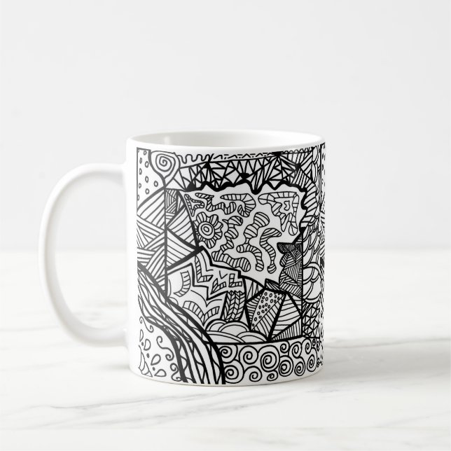 Mug black & white pattern (Left)