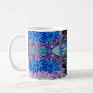 Mug blue flowers