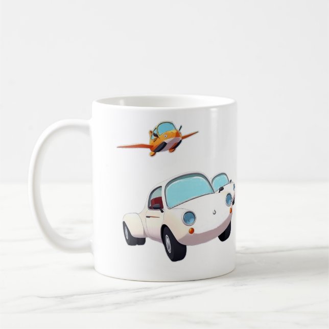 Mug - cars and plane (Left)