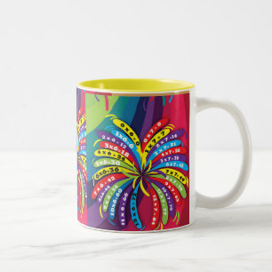 Mug Child Times Tables Fire Works Bright Colour
