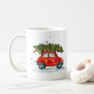 Mug - Christmas car