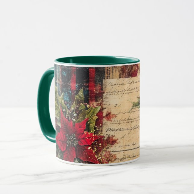 Mug Christmas Collage Junk Journal Var17 (Front Left)