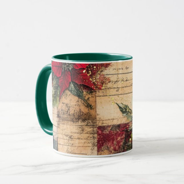 Mug Christmas Collage Junk Journal Var18 (Front Left)