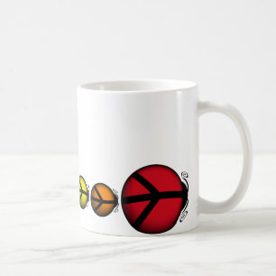 Mug Coffee Cup Ladybug Peace Rainbow Cute Custom